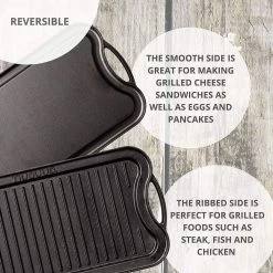 Nuovva Dubbelzijdig Gietijzeren Grillplaat - 50cm X 26cm -Beste Thuiskeuken 1200x1200 69