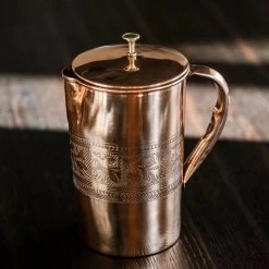 Puur Koperen Kan Bloempatroon - 1,5 Liter -Beste Thuiskeuken 1200x1200 705