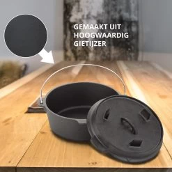 Dutch Mountains Gietijzeren Pannenset 7-delig - Dutch Oven – Braadpan - Grillpan - Hapjespan - Kookset In Houten Transportkist - Deksellifter - Brander 13 Dutch Mountains Gietijzeren Pannenset 7-delig - Dutch Oven – Braadpan - Grillpan - Hapjespan - Kookset In Houten Transportkist - Deksellifter - Brander -Beste Thuiskeuken 1200x1200 756