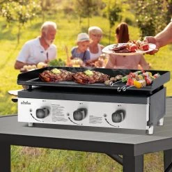 Bighorn Plancha Grill - Gasbarbecue – Tabletop – Draagbaar – 3 Branders -Beste Thuiskeuken 1200x1200 856
