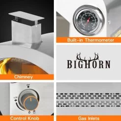Bighorn Outdoor Edelstaal Gas Pizza Oven - Draagbare Gas Barbecue - Edelstaal -Model SRGG20001 17 Bighorn Outdoor Edelstaal Gas Pizza Oven - Draagbare Gas Barbecue - Edelstaal -Model SRGG20001 -Beste Thuiskeuken 1200x1200 893