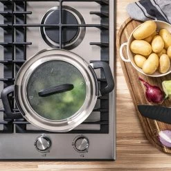 BK Flow Cool Black Glas Kookpannenset - 4-delig - Zwart - Glazen Deksel - Veilig Afgietsysteem - Inductie -Beste Thuiskeuken 1200x1200 99