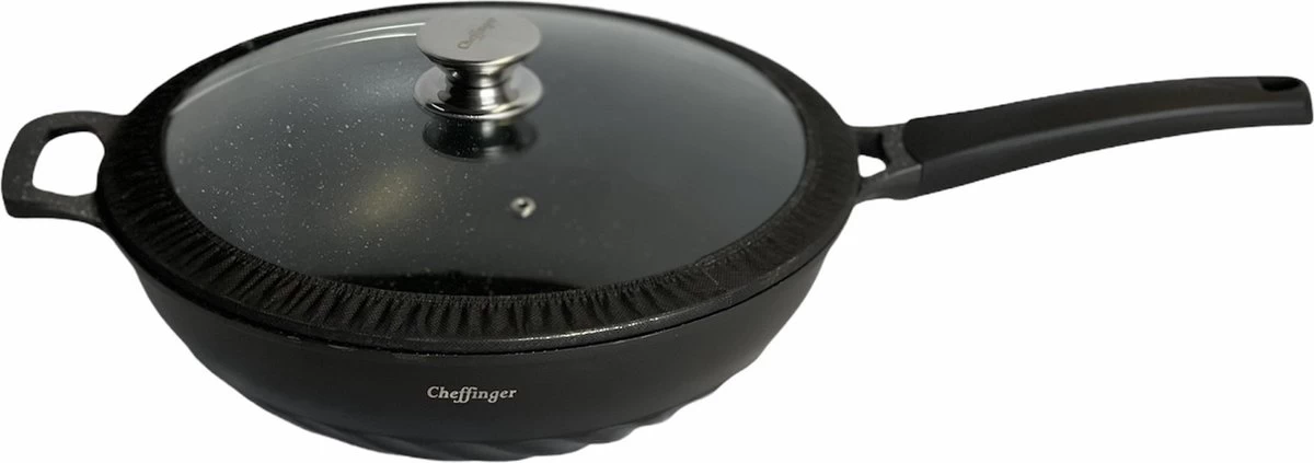 Chefflinger Wokpan - Antiaanbak - 32cm 7 Chefflinger Wokpan - Antiaanbak - 32cm - Afbeelding 5