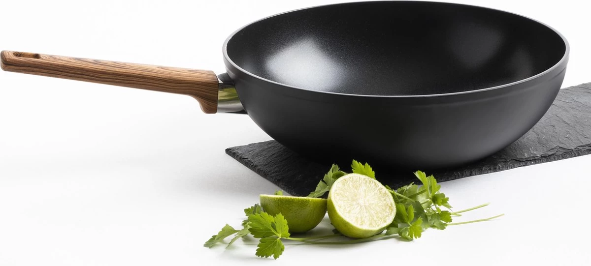 Gero Mark Wok Ø 28 Cm - Aluminium - Inductie - PFAS-vrij 6 Gero Mark Wok Ø 28 Cm - Aluminium - Inductie - PFAS-vrij - Afbeelding 4