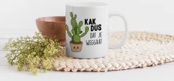 Mok - Koffiemok - Spreuken - Quote - 'Kak Dus Dat Je Weggaat' - Baan - Mokken - 350 ML - Beker - Koffiemokken - Theemok - Mok Met Tekst -Beste Thuiskeuken 1200x557 3