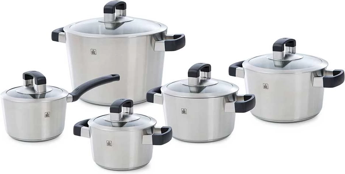 BK Conical Cool Glas Pannenset - 5-delig - Glazen Deksels - Geschikt Voor Alle Warmtebronnen 3 BK Conical Cool Glas Pannenset - 5-delig - Glazen Deksels - Geschikt Voor Alle Warmtebronnen