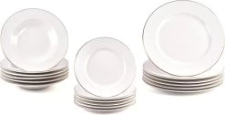 LeRijn® Serviesset Deventer 6 Persoons - 18 Delig - Licht Crème Wit Met Gouden Rand En Motief - Dinerborden - Soepborden - Dessertborden - Borden Servies - Bordenset -Beste Thuiskeuken 1200x612 3