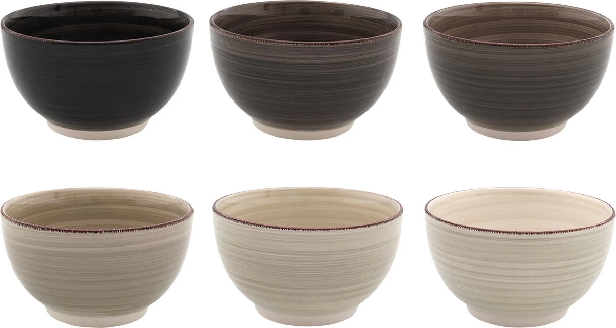 Studio Tavola Kommen Vintage Loft ø 14 Cm - 6 Stuks 3 Studio Tavola Kommen Vintage Loft ø 14 Cm - 6 Stuks