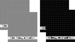 DDDDD Saar - 2x Theedoek & 2x Keukendoek - Black