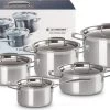 Le Creuset RVS Kookpan 18cm / 20cm / 24cm + Lage Kookpan 20cm + Steelpan 16cm 2 Le Creuset RVS Kookpan 18cm / 20cm / 24cm + Lage Kookpan 20cm + Steelpan 16cm -Beste Thuiskeuken 1200x707 4