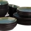 Palmer Serviesset Lotus Stoneware 6-persoons 24-delig Zwart Turquoise -Beste Thuiskeuken 1200x707 5