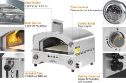 Bighorn Outdoor Edelstaal Gas Pizza Oven - Draagbare Gas Barbecue - Edelstaal -Model SRGG20001 18 Bighorn Outdoor Edelstaal Gas Pizza Oven - Draagbare Gas Barbecue - Edelstaal -Model SRGG20001 -Beste Thuiskeuken 1200x787 2