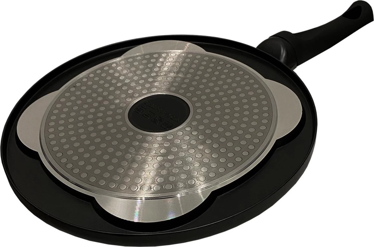 Cheffinger Crêpemaker Pancake - Ø 26 Cm - Geschikt Voor Inductie - Koudgreep - Zwart 4 Cheffinger Crêpemaker Pancake - Ø 26 Cm - Geschikt Voor Inductie - Koudgreep - Zwart - Afbeelding 2