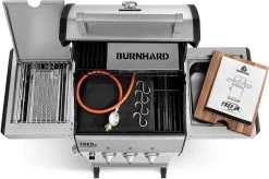 Burnhard Gas BBQ FRED JR. Deluxe - 2 Branders - Incl. Keramische Infraroodbrander & Afdekhoes - Deluxe -Beste Thuiskeuken 1200x797 2