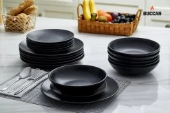 Buccan Borden Set - Matt Onyx - Zwart - 18pcs -Beste Thuiskeuken 1200x799 79