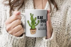 Mok - Koffiemok - Spreuken - Quote - 'Kak Dus Dat Je Weggaat' - Baan - Mokken - 350 ML - Beker - Koffiemokken - Theemok - Mok Met Tekst -Beste Thuiskeuken 1200x800 148