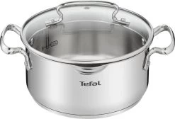 Tefal Duetto+ Pannenset -10 Delig- 5 Pannen - Kookpannenset - Zilver - Afdruipdeksels -Beste Thuiskeuken 1200x816