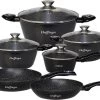 Cheffinger Pannenset - 10 Delig - Marmeren Coating - Inductie - Met Glazen Deksels - Zwart 2 Cheffinger Pannenset - 10 Delig - Marmeren Coating - Inductie - Met Glazen Deksels - Zwart -Beste Thuiskeuken 1200x836 1