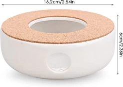 ConBlom Keramische Theepot, Warmer, Theewarmer, Koffiewarmer, Stoofje, Met Kurk-stoofje, Theepot Basis, Theefornuis, Melkwarmer Voor Thuis, Café, Theemelk (zonder Kaars En Theepot) -Beste Thuiskeuken 1200x855