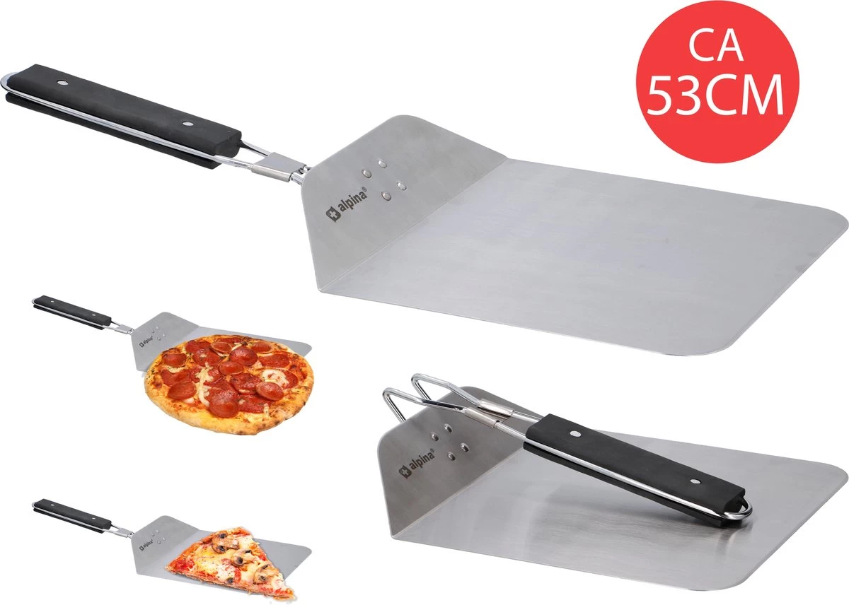 Alpina Pizzaschep - Voor Inklapbaar Handvat - RVS - 53 Cm 4 Alpina Pizzaschep - Voor Inklapbaar Handvat - RVS - 53 Cm - Afbeelding 2