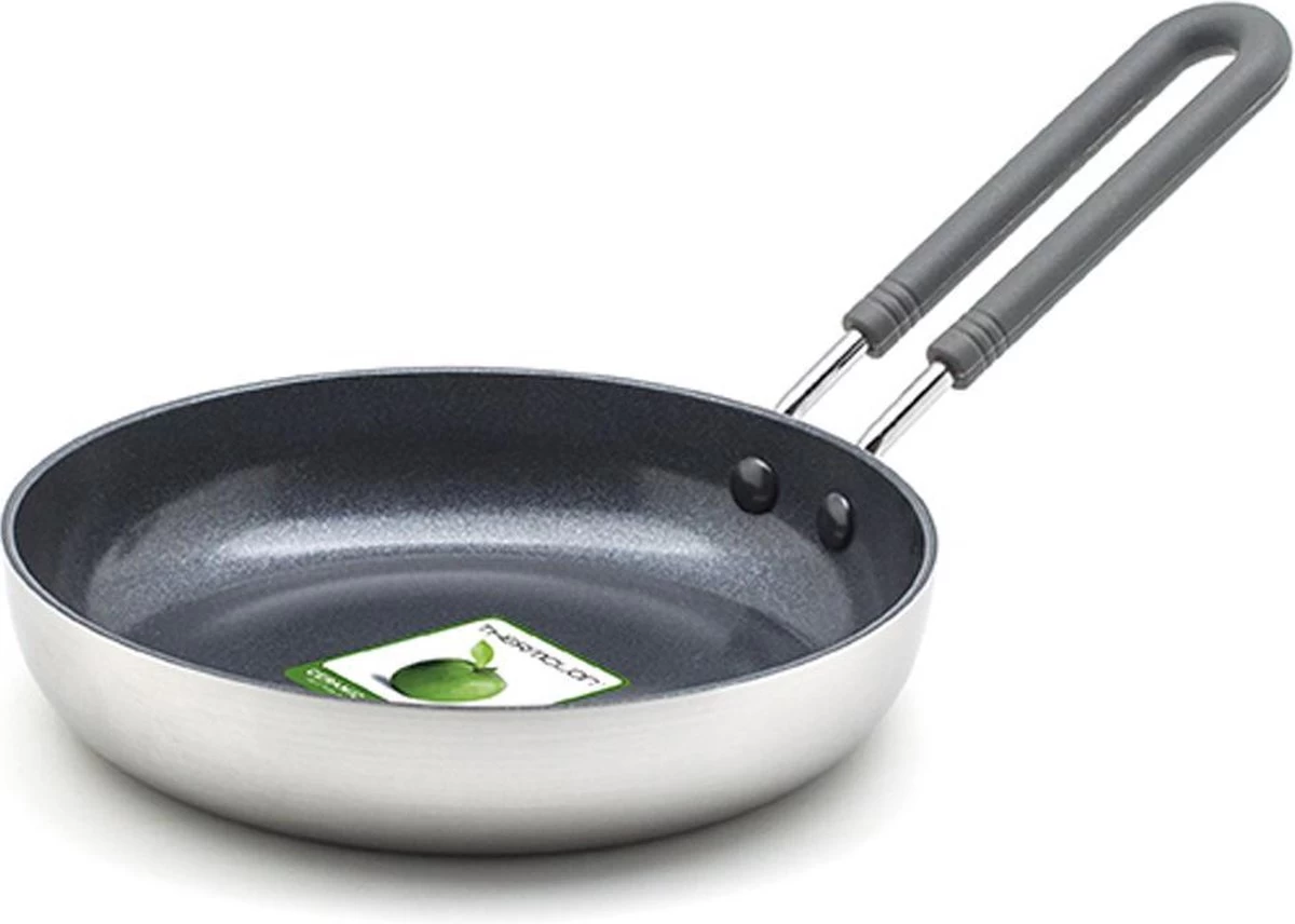 GreenPan Mini Koekenpan 14cm - Zilver - Inductie - PFAS-vrij 4 GreenPan Mini Koekenpan 14cm - Zilver - Inductie - PFAS-vrij - Afbeelding 2