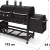 Klarstein Kingsville Double Barbecue - Houtskool- En Gasbarbecue - Smoker BBQ - Inclusief Deksels En Thermometer - Met 2 Roosters - Zwart -Beste Thuiskeuken 1200x870 6