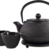 SakuraTea - Theepot Set - 4-delig - Gietijzer - Zwart - 0.8L - 2 Kopjes (100ml) -Beste Thuiskeuken 1200x882 3
