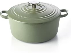 BK Bourgogne Braadpan Ø 24 Cm - Groen - Gietijzer - Inductie