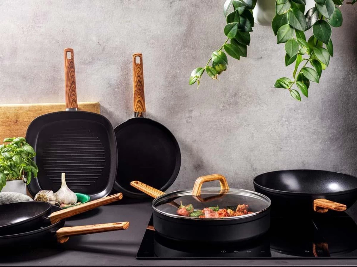Gero Mark Wok Ø 28 Cm - Aluminium - Inductie - PFAS-vrij 7 Gero Mark Wok Ø 28 Cm - Aluminium - Inductie - PFAS-vrij - Afbeelding 5