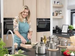 Sola Pannenset Juvia - 4 Delig - Ø 16,16,18,20 Cm - Zilver - RVS - Sandwichbodem -Beste Thuiskeuken 1200x906