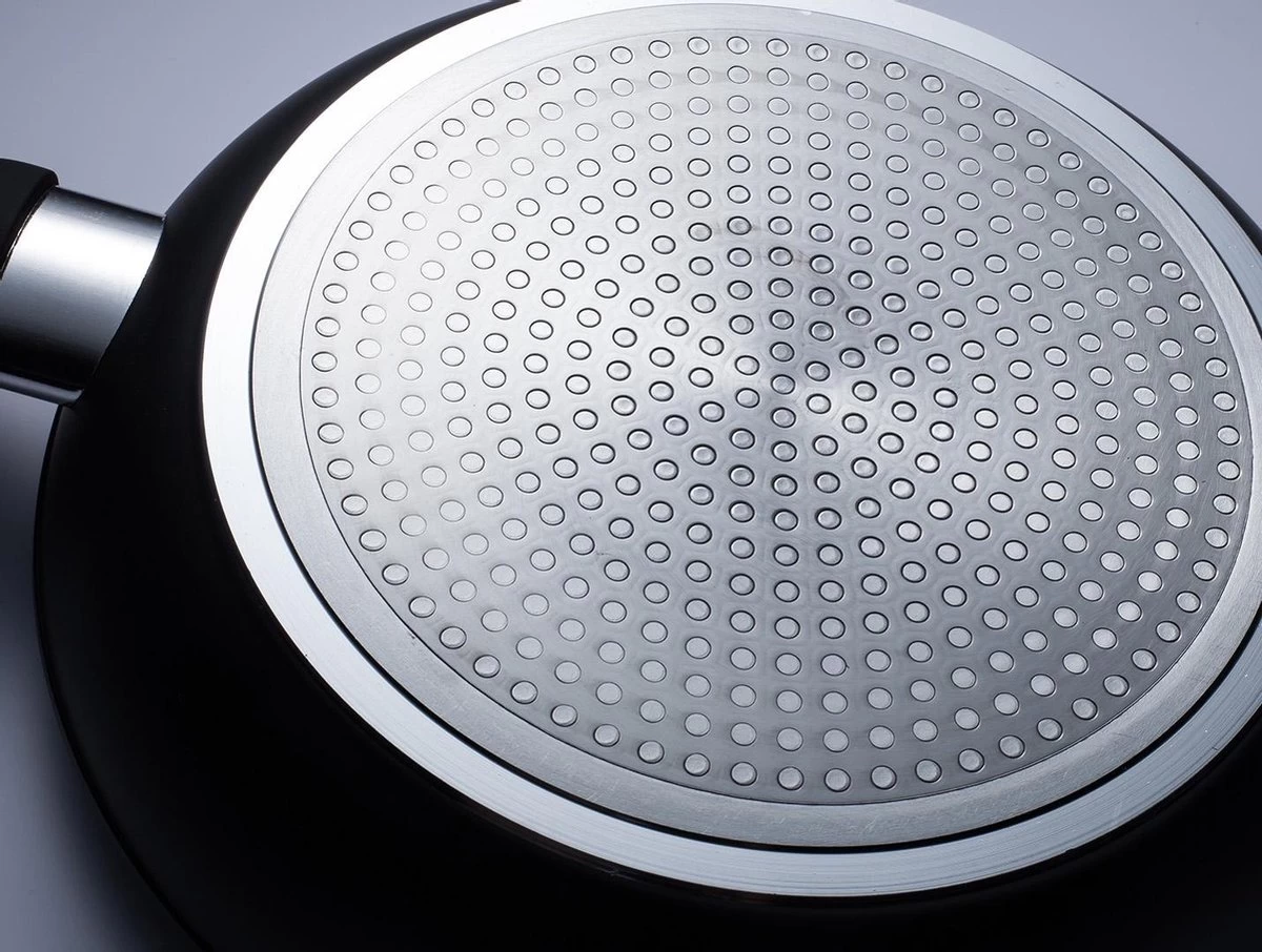 Sola Wokpan Stonehenge - Ø 28 Cm - Zwart/wit - Aluminium - Antiaanbaklaag 5 Sola Wokpan Stonehenge - Ø 28 Cm - Zwart/wit - Aluminium - Antiaanbaklaag - Afbeelding 3