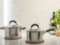 Sola Pannenset Venice - 4 Delig - Ø 16,16,18,20 Cm - Zilver - RVS - Sandwichbodem -Beste Thuiskeuken 1200x906 8