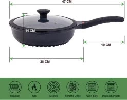 Wokpan - Multifunctionele 3 In 1 Pan Met Deksel + Wok + Hapjespan 28 Cm -Beste Thuiskeuken 1200x953