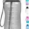 FLOOQ Motivatie Waterfles Zwart - 2 Liter Drinkfles - BPA Vrij - Waterfles Met Tijdsmarkering -Beste Thuiskeuken 675x1200 1