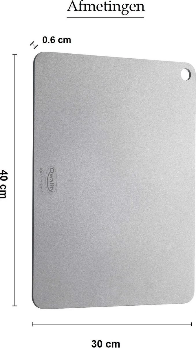 Pizzasteen Van Staal – Pizza Steen - Pizza En Brood Bakken - 40 X 30 X 0,6 Cm - Cadeau Voor Man - Kitchen Steel By Qwality 5 Pizzasteen Van Staal – Pizza Steen - Pizza En Brood Bakken - 40 X 30 X 0,6 Cm - Cadeau Voor Man - Kitchen Steel By Qwality - Afbeelding 3