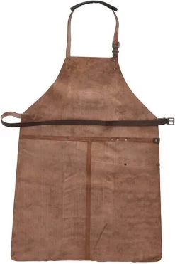 Old West BBQ Schort Barbecue Schort Leer - Cognac Bruin -Beste Thuiskeuken 799x1200 17