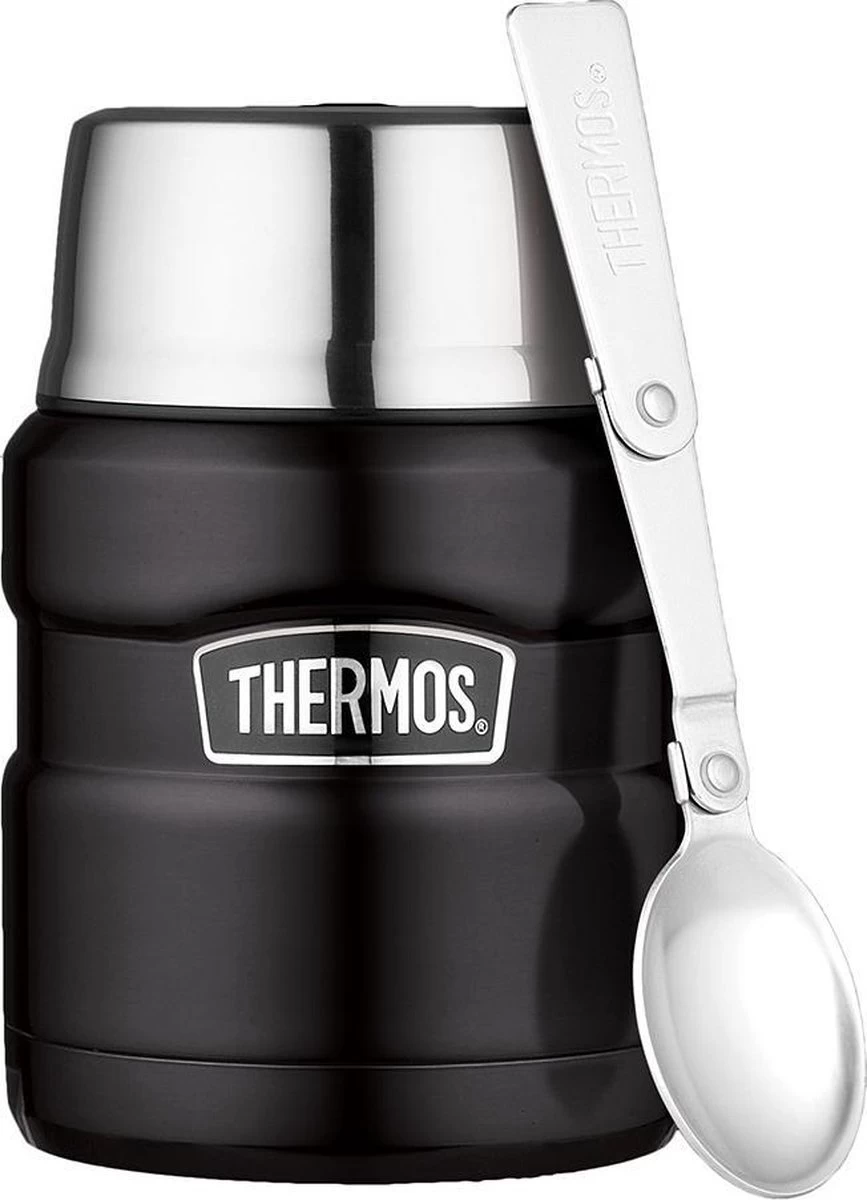 Thermos King Voedseldrager - 47 Cl - Mat Zwart 9 Thermos King Voedseldrager - 47 Cl - Mat Zwart - Afbeelding 7