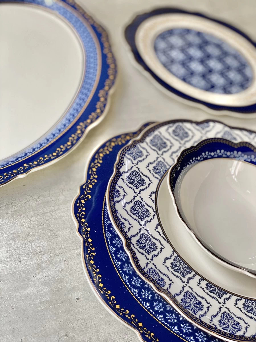 Selinex Porselein Serviesset Barok Blauw 25-delig 3 Selinex Porselein Serviesset Barok Blauw 25-delig