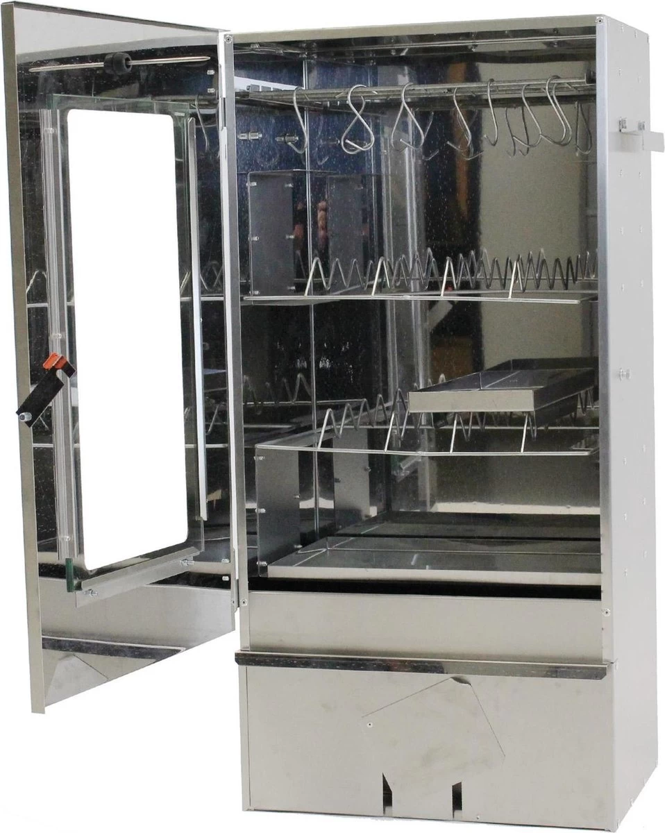 2-L Home & Garden XL Rookoven - RVS - 80x40x28 Cm - 3 Etages 5 2-L Home & Garden XL Rookoven - RVS - 80x40x28 Cm - 3 Etages - Afbeelding 3