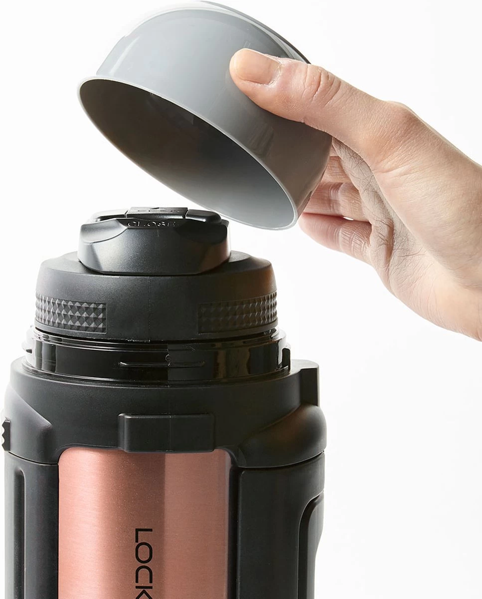 Lock&Lock Thermoskan - Isoleerkan - Thee En Koffie - Lekvrij - 1,5 Liter - RVS - Inklapbaar Handvat - Koper Roze 5 Lock&Lock Thermoskan - Isoleerkan - Thee En Koffie - Lekvrij - 1,5 Liter - RVS - Inklapbaar Handvat - Koper Roze - Afbeelding 3